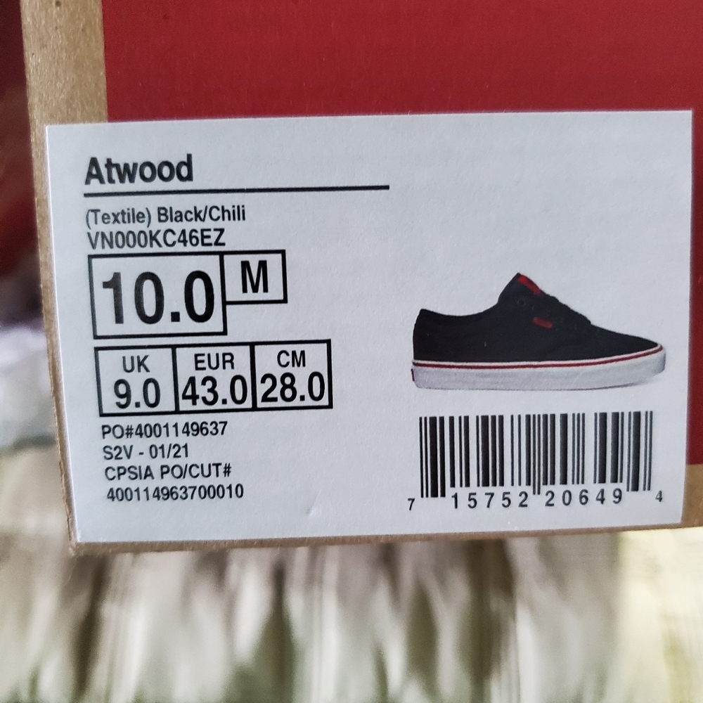 Vans Atwood Textile Black Chilli 🌶😋 - Picture 3 of 15